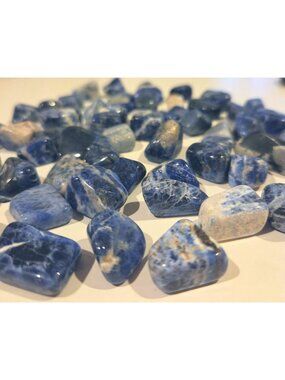 Tumbled Sodalite Gemstones Crafting Energy Work Decoration Polished Natural Blue